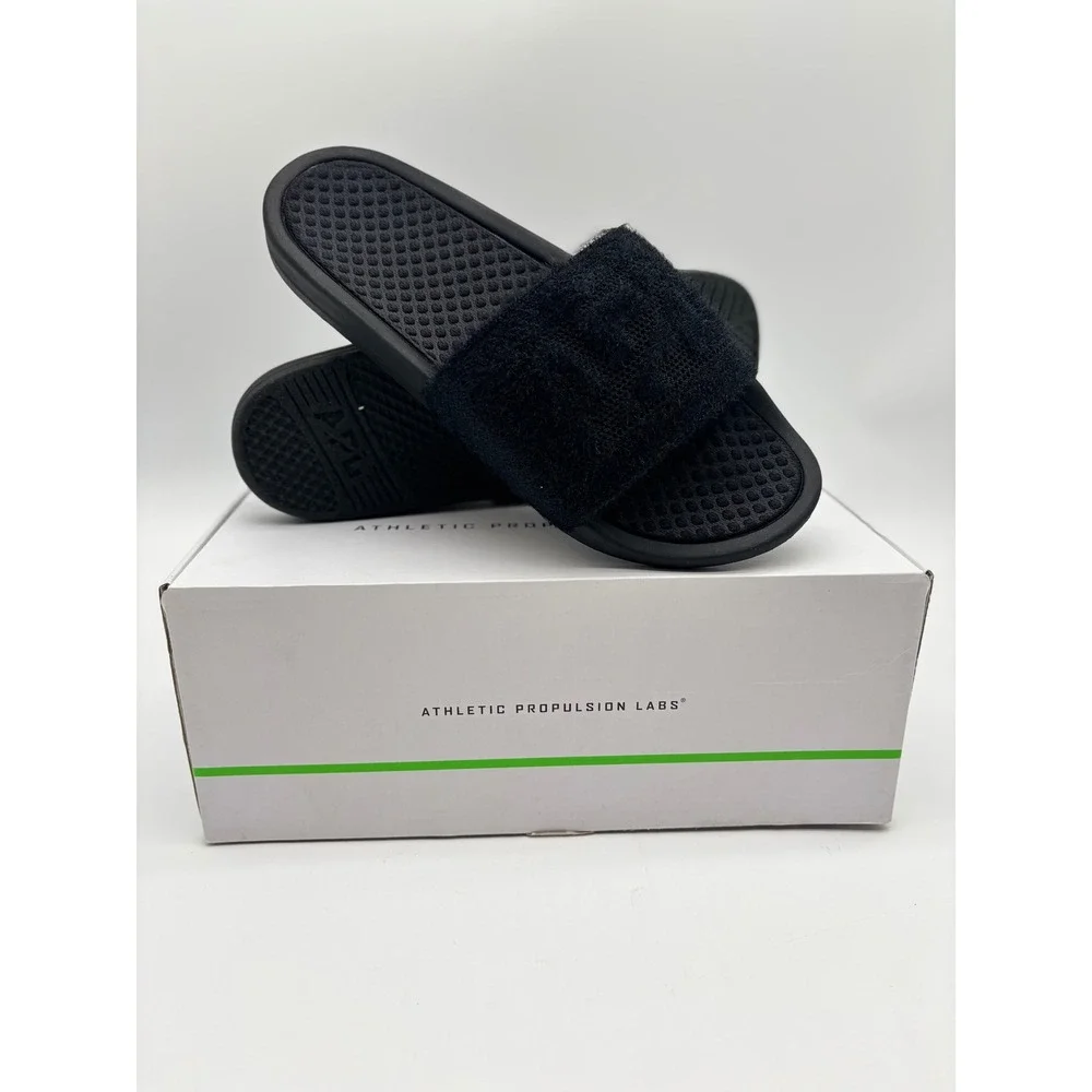 APL Athletic Propulsion Labs TechLoom Slide Black Fuzzy Mens 13 0819XC